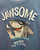 Napier NZ souvenir - Boys Tee jawsome in ocean blue- size 2