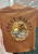 Brown children's Napier NZ souvenir t-shirt with shark fin on the  front and beach scene on the reverse - size 4-