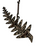 3D jigsaw fern hanging decoration - black koru