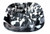 NZ Black and White Cow glass bowl with New Zealand on it