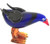 Handcrafted glass art large pukeko ornament