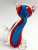 Small handcrafed red and blue glass art cat