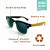Unisex, Bamboo arm, polarised sunglasses - semi rimless black