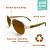 Unisex, wooden arm, polarised sunglasses - Aviator