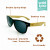 Unisex suglasses with bamboo arms, black frames and polarised lens