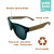 Unisex, Bamboo arm, polarised sunglasses - Walnut