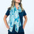 NZ Koru design on blue scarf