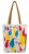 Natural colour canvas tote bag with colourful retro style kiwi design   - retro kiwi