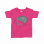 NZ souvenir childrens T-shirt in hot pink - batik kiwi - various sizes