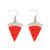 Cute watermelon slice earrings on hooks