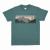 Mens NZ souvenir T-shirt in vintage green - walking distance - various sizes