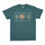 Teal men’s New Zealand crew-neck T-shirt with embroidered kiwi and koru design