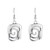 Metal spiral earrings on hooks