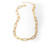 Gold coloured short chain link necklace