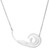 Silver coloured wave and surfer pendant on chain necklace