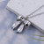 Silver colour chain necklace with cute bow pendant