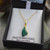 Boxed gold plated asymmetrical New Zealand greenstone (pounamu)necklace