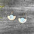 Koru hoop earrings from the Wild Kiwi two-pair set in pink, blue and gold colours