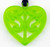 Acrylic heart necklace with cut-out kōwhaiwhai design