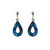 Open teardrop New Zealand paua shell  dangly earrings from studs