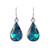 New Zealand paua shell mosaic teardrop earrings on hooks