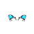 New Zealand paua shell kiwi stud earrings