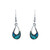 New Zealand paua shell offset teardrop earrings on hooks (boxed)