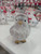 Christmas bird with santa hat ornament (8cm tall)
