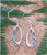 Sterling silver hollow teardrop earrings with NZ paua shell inlay