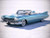 Blue Cadillac retro style tin sign