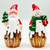 Santa and Snowman Christmas ornament with wood look body