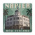 Napier bamboo coaster featuring The Dome Art Deco building, made in New Zealand souvenir gift
