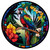 Tropical parrot suncatcher - Large (20cm diameter)