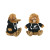 Fluffy kiwi soft toy wearing black hoodie (22cm tall)