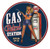Metal petrol station sign (40cm diameter)