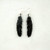 Engraved feather drop earrings with hook fittings