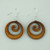 Cut out koru dangly earrings on hooks