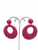 Raffia hollow hoop earrings on studs