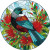 Stained Glass hanger of NZ Tui (30cm)
