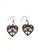 Kowhaiwhai heart earrings on hooks