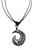 Pewter koru necklace with engraved design