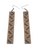 Slim long rectangle earrings with pohutukawa design