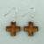 Small Cross - wooden earring