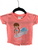 Bright peach colour kid's Napier NZ souvenir T-shirt with surfer girl