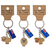 Mini wooden New Zealand sheep keyring, approximately 3 x 9cm