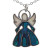 NZ paua shell and mother of pearl angel necklace