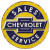 Chevrolet Sales and Service round metal sign (35cm)