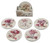 Floral Vase Coaster Set Of 6