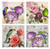 Floral And Parrot Coaster Set Of 4