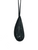 New Zealand greenstone teardrop pendant on black cord